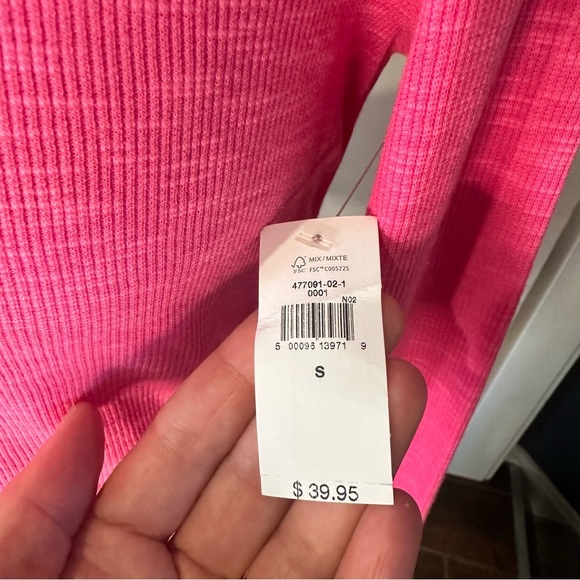 NWT GAP Essential Rib Turtleneck T-Shirt fuchsia SMALL - Picture 10 of 12
